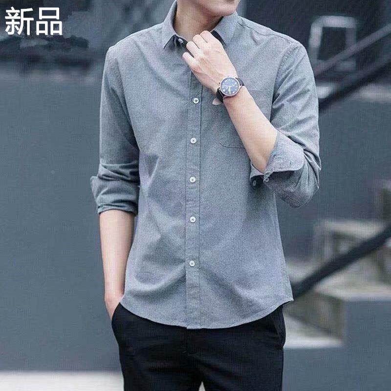 干活穿的衬衫男工地上班衣薄款服夏季休闲工作服衬衣长袖新品