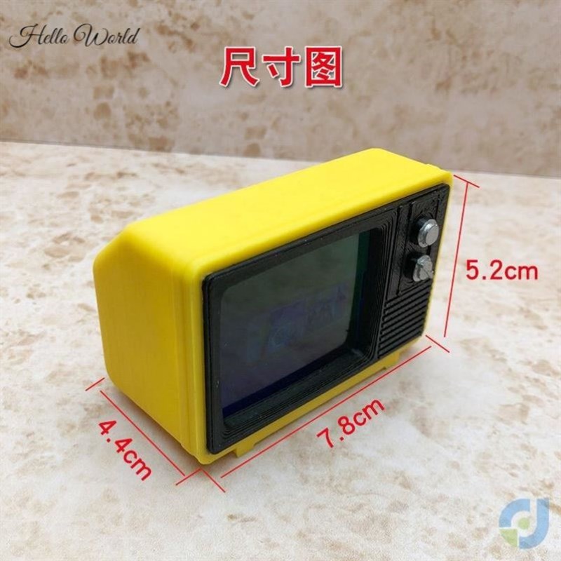 复古怀旧迷你电视机可看可播放小电视玩具微型娃娃屋儿童玩具80后
