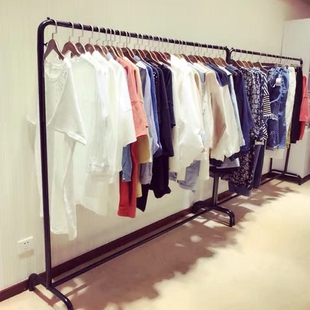 挂衣架卧室晾衣架室内简易衣架简约晒衣服收纳架子 落地家用单杆式