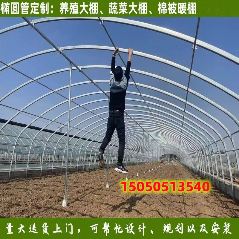 大棚钢管骨架蔬菜大棚热镀锌种植棚温室养殖大棚全套椭圆管猪鸡棚