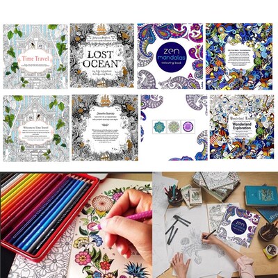 Lost Ocean Drawing Coloring Book Graffiti Books Adult Painti