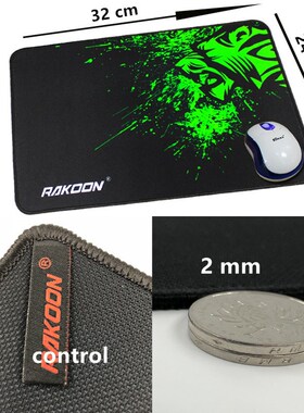 Green Print Large Gaming Mouse Pad Anti-slip Natural Rubber