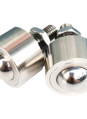 钢珠滚轮螺帽固定型BCHN/12/16/19/25/31万向牛眼珠304不锈钢树脂