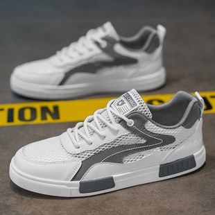 大码男鞋45夏款透气网鞋46休闲鞋鞋子47码防臭薄款网面38码运动鞋