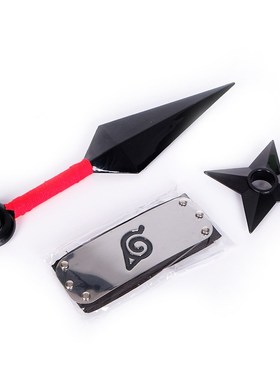 Anime Naruto Kunai Set Shuriken Headband With Box Naruto An