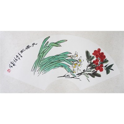 四尺花鸟画纯手绘写意画现代中式水墨装饰画郝凤格字画7706