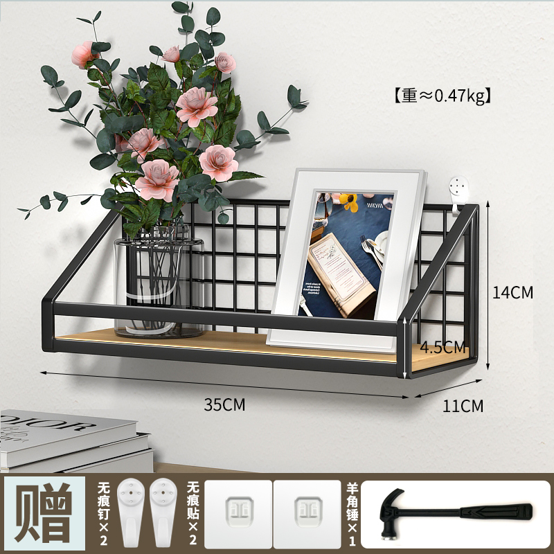 急速发货墙上置物架卧室床头免打孔宿舍神器墙壁壁挂式挂墙三角木