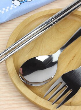 3PCS/Set Kawaii Cute Cat Stainless Steel Dinnerware Kitchen