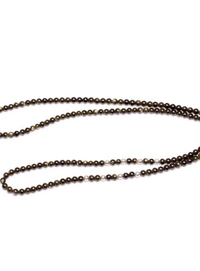 4mm极细款金曜石长链 毛衣链 吊坠挂件配链 项链挂链子 男女潮