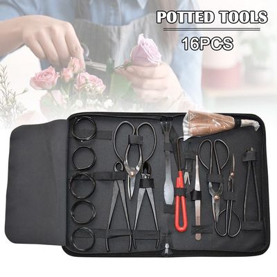 速发16Pcs Garden Bonsai Tool Set Carbon Steel Kit Cutter Sci