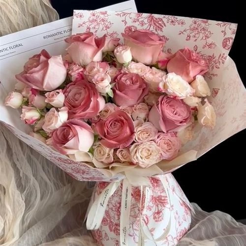 新款防水繁花包装纸欧式复古午后红茶背景纸花束花艺礼品包装纸