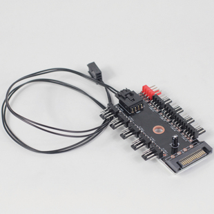 供电 主板4pinPWM集线器 四针风扇拓展接口 电脑主板PWM温控调速