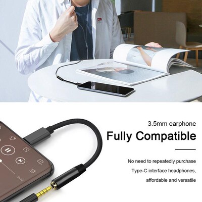 Adapter Cable Type-C Digital Audio Adapter Cable 3.5mm Headp