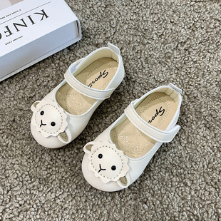 女童白皮鞋 公主鞋软底时尚春季新款小羊宝宝鞋 2021韩版春秋单鞋