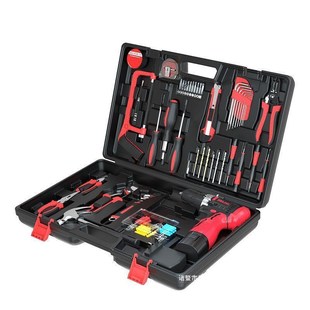 盒水电工木工塑料工 家用锂电钻工具箱多功能五金工具组合套装