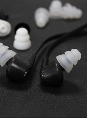 6 Pairs Three Layer Silicone Earbuds Ear Bud Ear Tips Repla