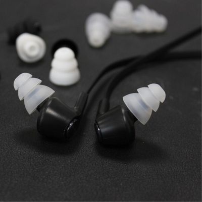 6 Pairs Three Layer Silicone Earbuds Ear Bud Ear Tips Repla