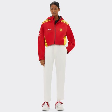 2024新款f1赛车服长袖风衣红色衣服冲锋衣外套男女定制队服秋冬款