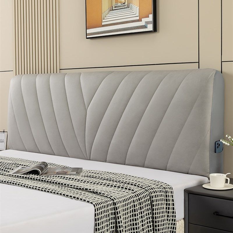 科技布全包牀头罩2023年新款免洗皮木牀靠背软包保护套罩弧形防尘,居家布艺,床头罩,淘宝优惠券,粉丝福利购,淘宝优惠卷