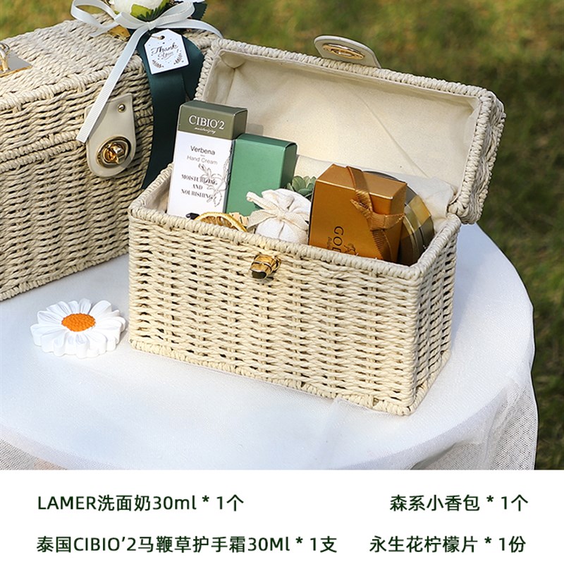 小红书高级感轻奢提篮伴手礼女伴娘结婚礼回O礼盒实用高端成品途