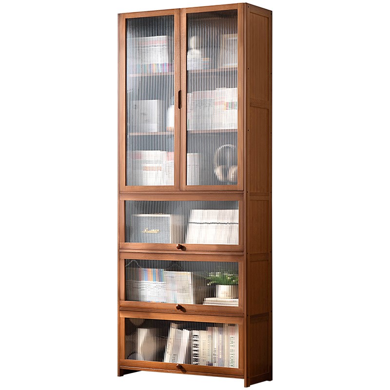 组合书柜子多功能家用落地书架客厅实木多层储物置物架儿童大书橱