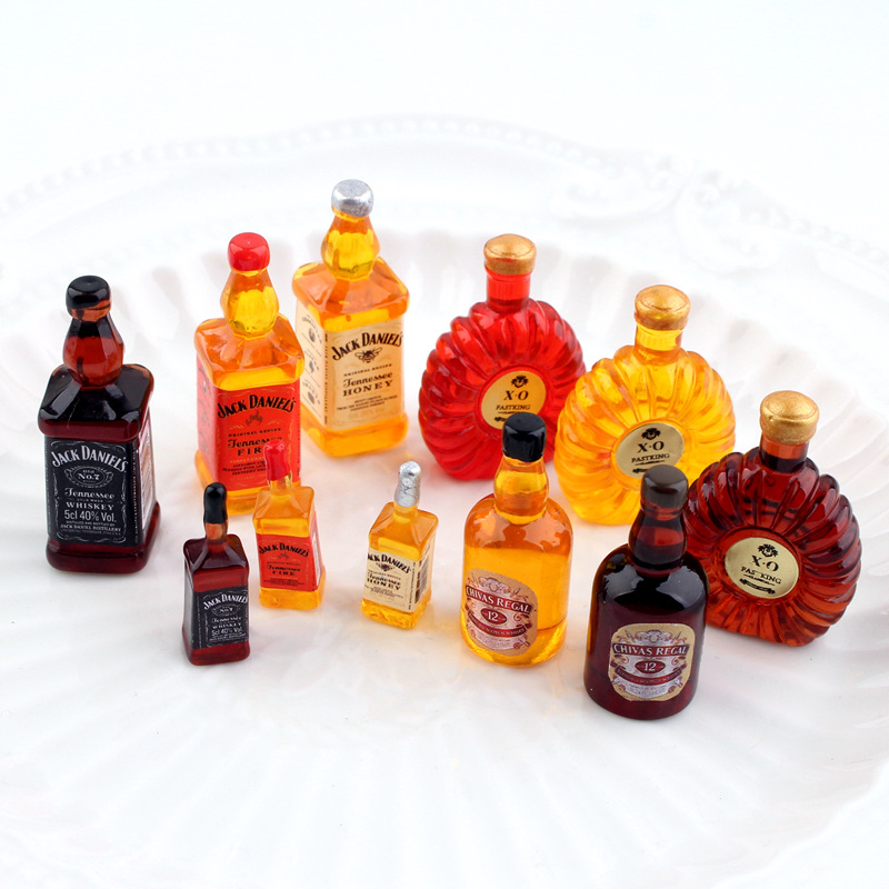 推荐15Pcs Resin Simulation Wine Bottle Accessories XO Miniat 3C数码配件 其它配件 原图主图