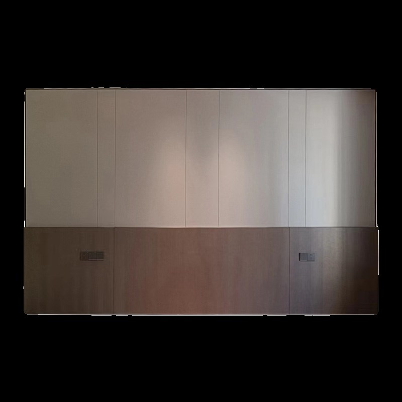 半墙款硬包背景墙现代简约轻奢奶油风饰面板卧室主卧床头背景定制