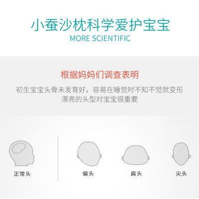 小宝宝枕头儿园1-3-6岁纯棉婴儿枕四季通用幼儿S-小孩0童枕芯蚕沙