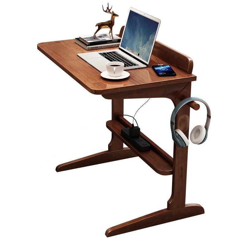 实木学生书桌简约家用床边桌客厅可移动沙发边几多功能落地电脑桌,住宅家具,床边桌,淘宝优惠券,粉丝福利购,淘宝优惠卷