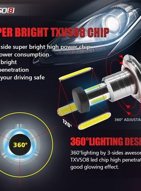 2020 M7X CAR LED BLB Headlights H7 200W 40000LM Light Bulbs