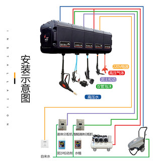 推荐洗车店全套设备洗车组合鼓高压清洗机洗车场全套精洗设备工具