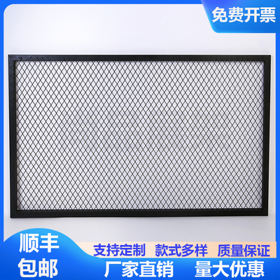 铁丝网格吊顶墙面装饰网片隔断网镂空菱形格网天花铁艺网架定制