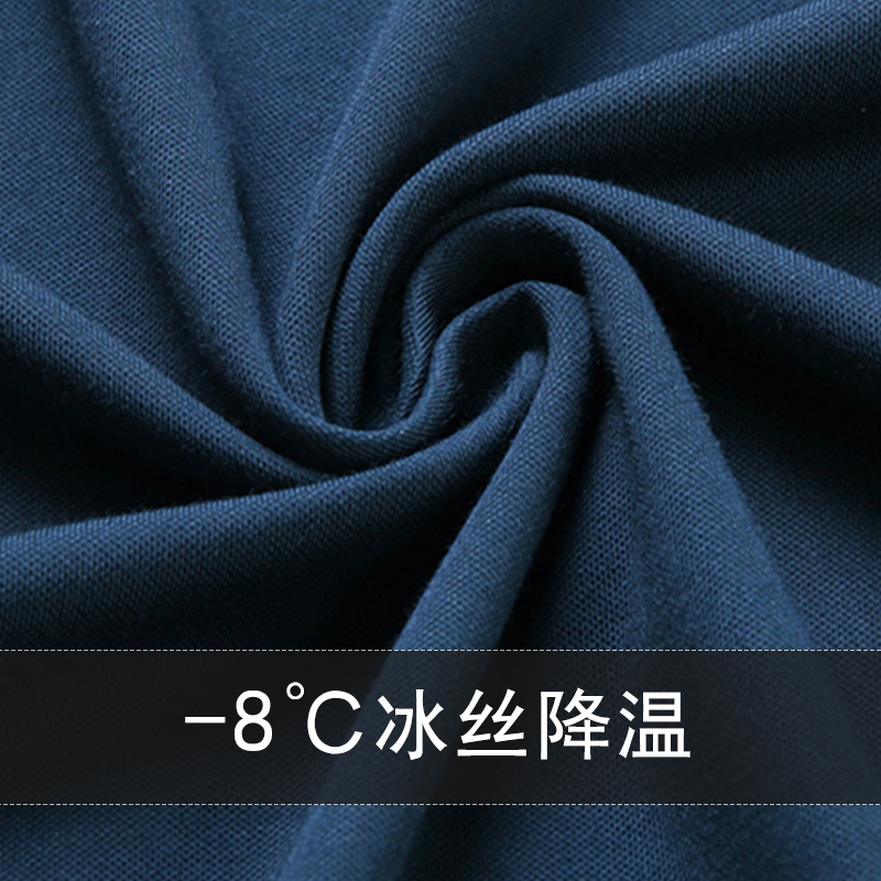 爸爸春装冰丝长袖T恤男r春夏秋季速干薄款中老年人男士上衣服翻领