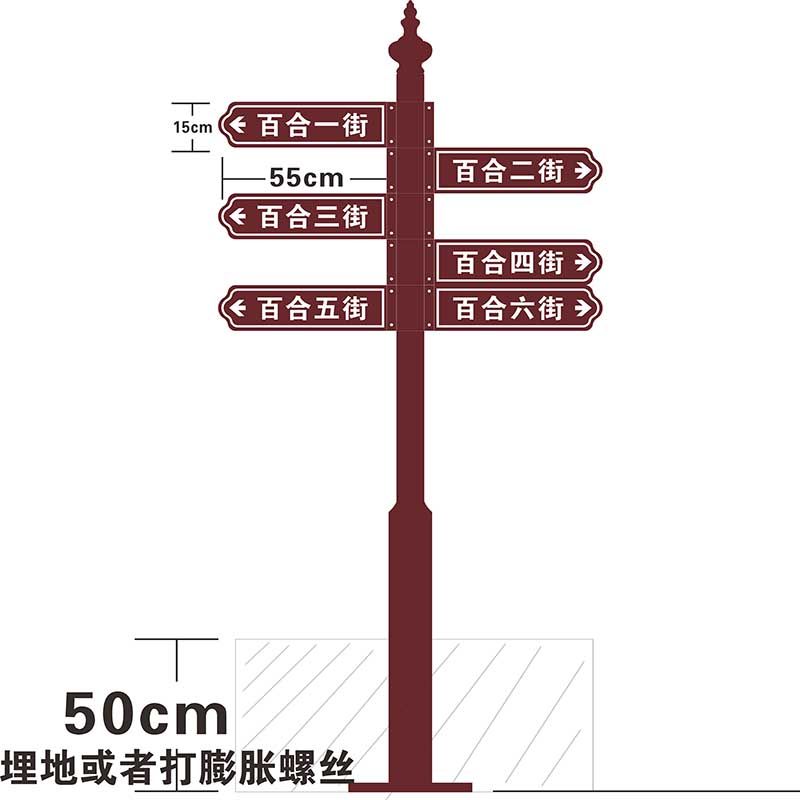 户外立式导向牌指示牌指引牌定制指路牌广告标识牌引路牌指向牌