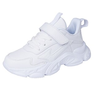 儿童小白鞋男童白色运动鞋小学生白波鞋黑色旅游鞋女童鞋透气网面