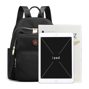 双肩包女大容量帆布2021新款潮书包大学生时尚牛津布韩版百搭背包