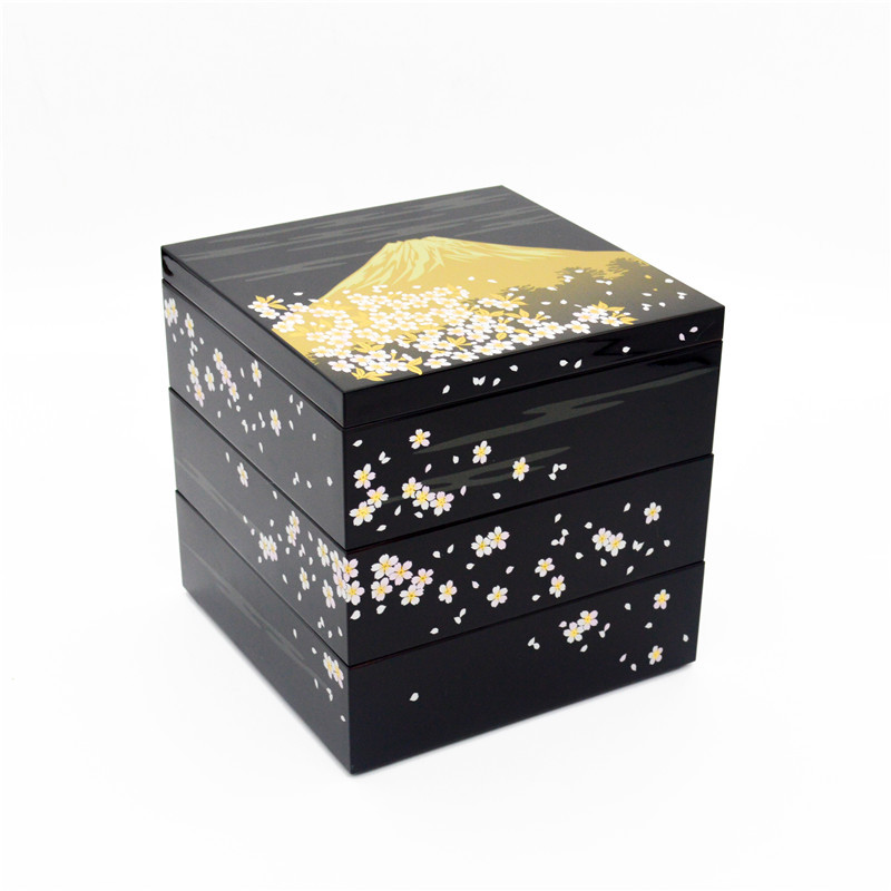 极速Lacquer box medium hot stamping realistic cherry blossom