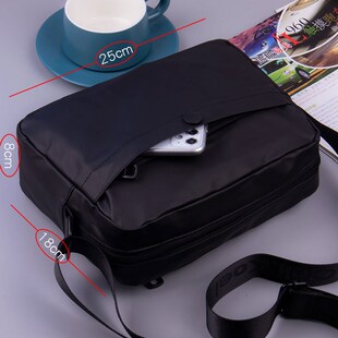 新款单肩包男横款斜挎包男士小背包学生大容量通勤帆布休闲高级感