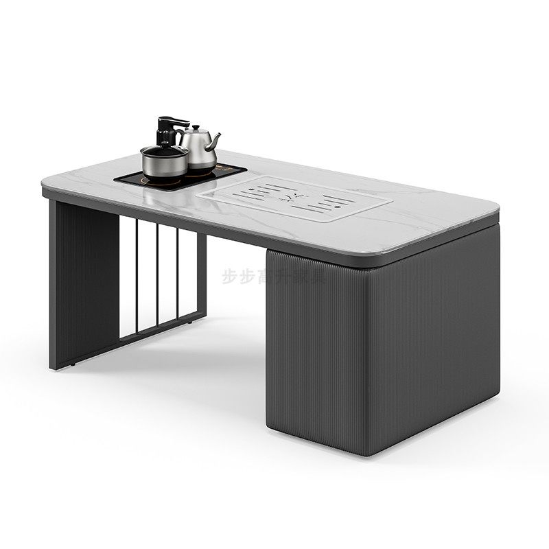 功夫茶几茶台一体现代简约小户型办公室灰色亮光岩板茶几茶具套装,商业/办公家具,茶几,淘宝优惠券,粉丝福利购,淘宝优惠卷