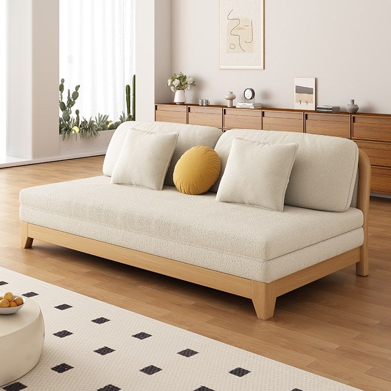 现代简约全实木沙发床可折叠两用客厅小户型书房家具新款无扶手,住宅家具,沙发床,淘宝优惠券,粉丝福利购,淘宝优惠卷