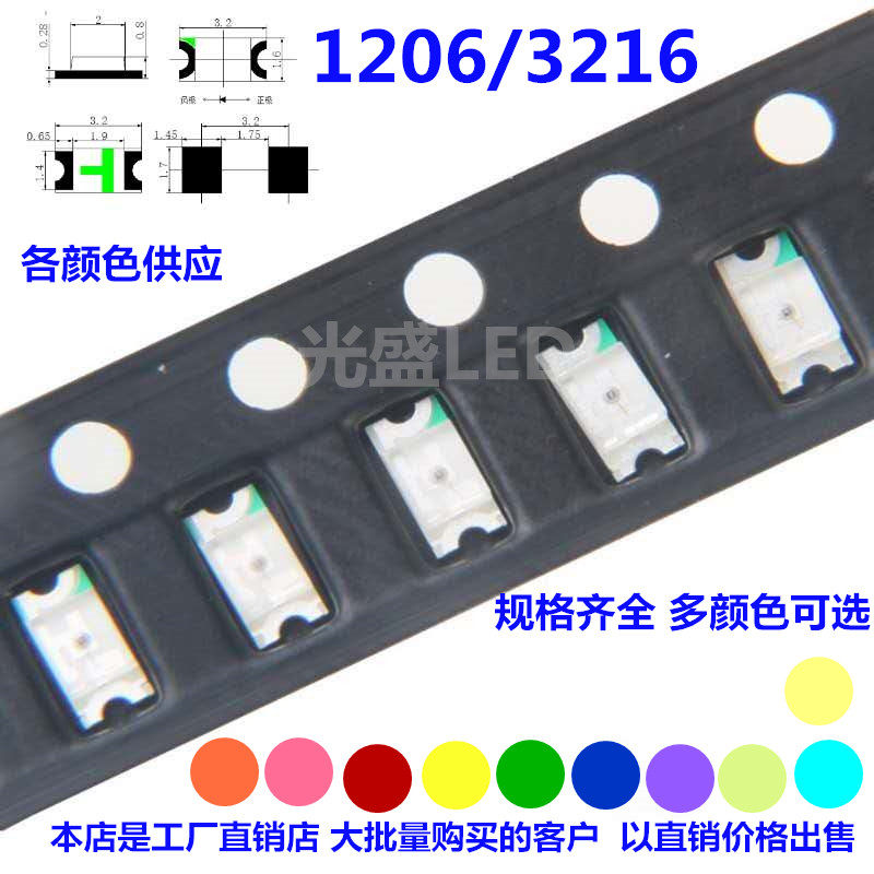 新品0603红色0805蓝色1206白灯0402绿光LED贴片灯珠高Z亮LED灯属于什么档次？