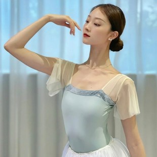 芭蕾体服中国舞蹈练功服连体体操基训瑜伽女形体服成人艺考小飞袖