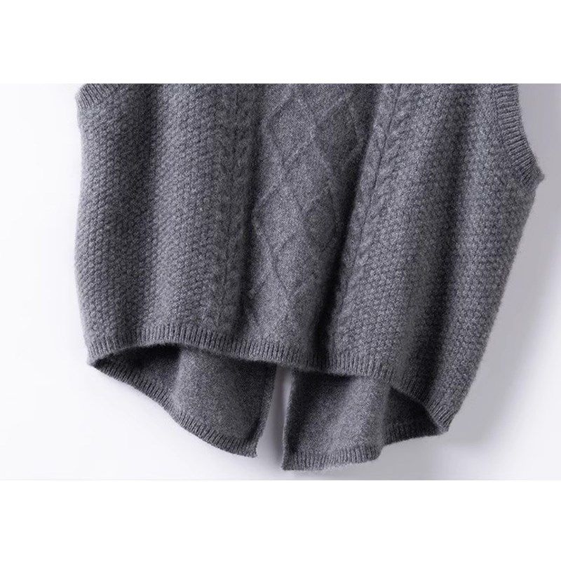 时髦加分!好搭~针织山羊绒衫女马甲无袖后开叉纯羊绒打底衫秋冬,女装/女士精品,羊绒衫,淘宝优惠券,粉丝福利购,淘宝优惠卷