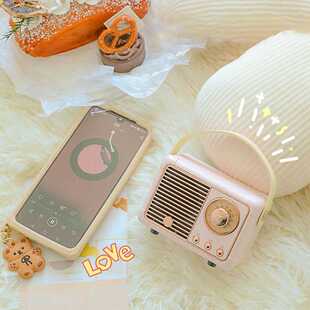 Bluetooth Decor Desk USB 网红Mini Wireless Speaker Cha Retro