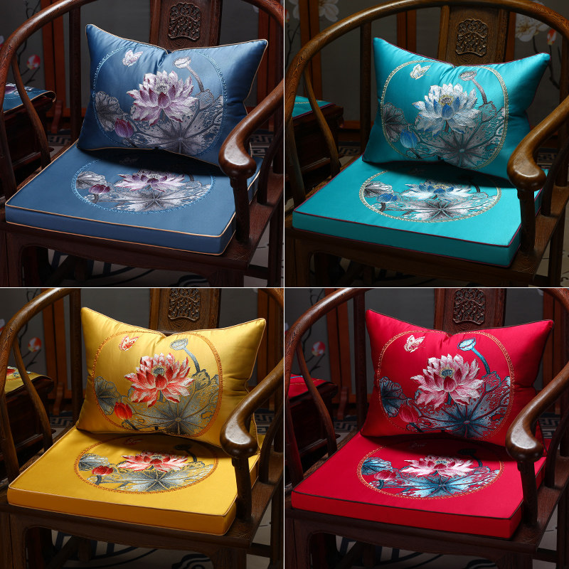 新中式红木沙发坐垫定制可拆洗餐桌茶椅垫办公室家用古典刺绣垫子,居家布艺,椅垫,淘宝优惠券,粉丝福利购,淘宝优惠卷
