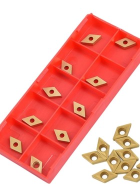 *ABSF 10Pcs DCMT070204 YBC251 Blades Gold Carbide Inserts CN