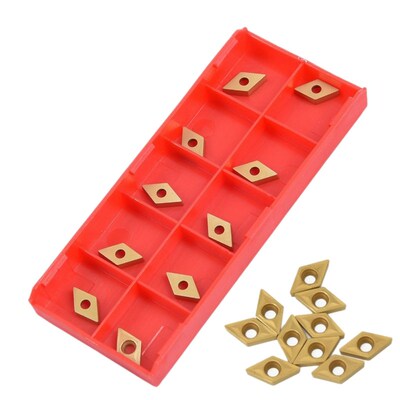 *ABSF 10Pcs DCMT070204 YBC251 Blades Gold Carbide Inserts CN