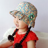 新品 韩版 宝宝假发太阳帽婴幼儿童沙滩帽女孩遮阳草帽防嗮帽春夏秋