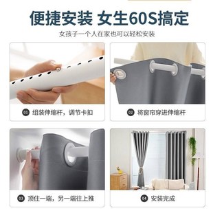 隔间门帘隔断帘厨房挂帘家用免打孔窗帘遮挡布卧室帘试衣间推拉帘