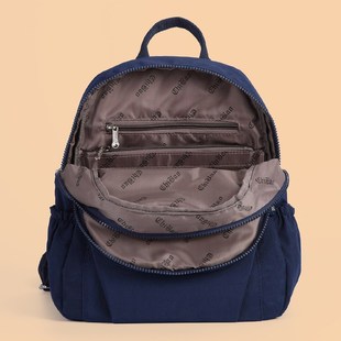 小号尼龙双肩包女式时尚多口袋青年日常休闲牛津背包拉链夹层暗袋